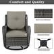 preview thumbnail 80 of 110, Pocassy 3-Piece Outdoor Swivel Bistro Set, Wicker Rocking Chairs