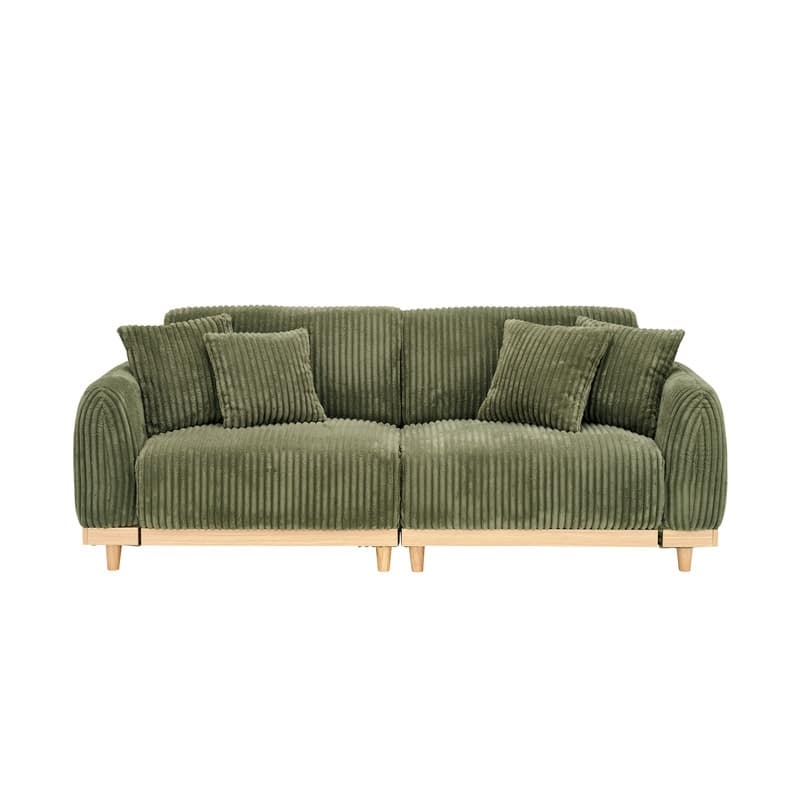 85" Corduroy Upholstered Three-Seat Sofa（New）