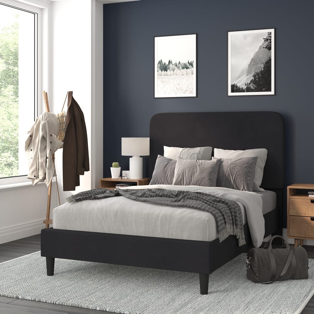 Upholstered Platform Bed with headboard