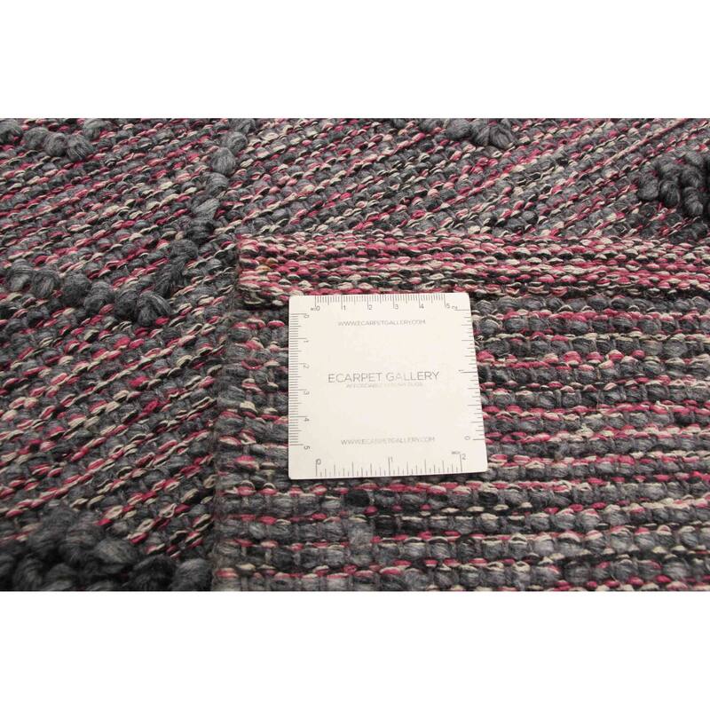 ECARPETGALLERY Braid weave Sienna Grey Wool Rug - 6'0 x 9'4