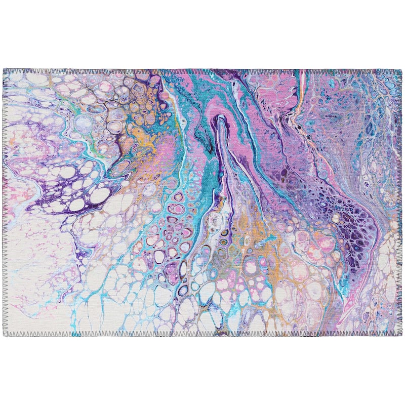 Addison Indoor/ Outdoor Karina Abstract Washable Area Rug