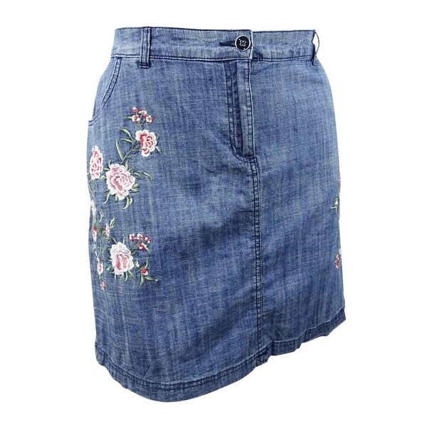 denim skort plus size