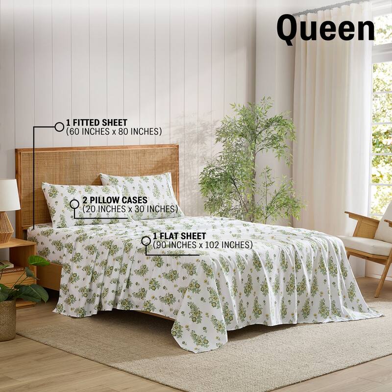 HLC.ME Floral Printed Ultra Soft Bed Sheets Set