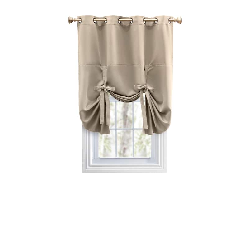 Ultimate Blackout Gorgeous Grommet Tie Up Curtain Panel