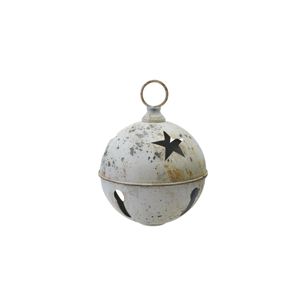 Metal Bell Ornament with Star Cut-Outs - 8.25"L x 8.25"W x 11.25"H