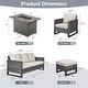 preview thumbnail 32 of 104, Gymojoy Outdoor Fire Pit Conversation Set, Patio Furniture with Cushions