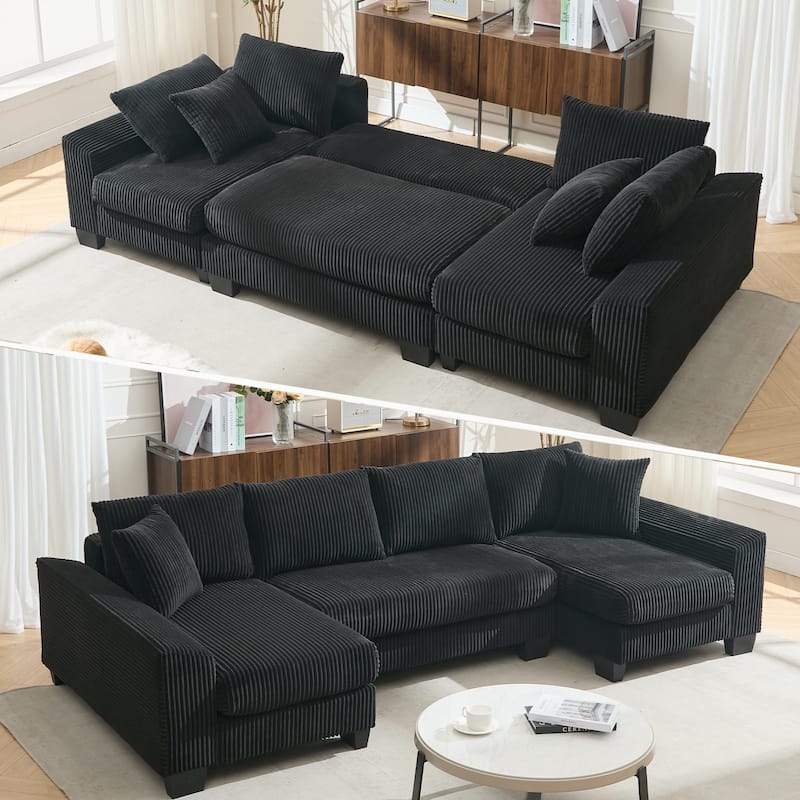 Luxury Sleeper Sofa Bed with Soft Cushion - Ultimate Comfort for Your Home - Black
