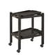 preview thumbnail 14 of 27, Dolores Wood Finish Folding Bar Cart with Two Detachable Trays by iNSPIRE Q Modern