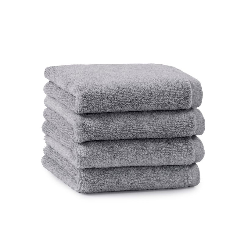 Poem Heathered Washcloth set of 4 - Gray