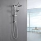 preview thumbnail 19 of 23, Wall Mounted Shower Faucet With Handheld Shower 6 Inch Rain Shower Head Combo Set Shower System With Slide Bar, NO VALVE