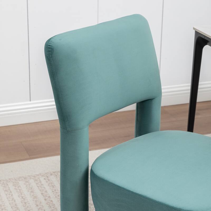 SEYNAR Modern Velvet Upholstered Armless Dining Chair Set of 6