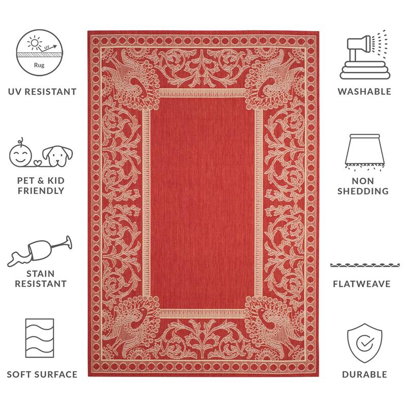 SAFAVIEH Courtyard Kitija Indoor/ Outdoor Waterproof Patio Backyard Rug