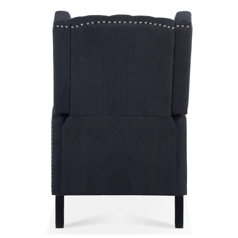 Fabric Wingback Recliner Chair with 3-Position Manual Recline, 220lb Capacity