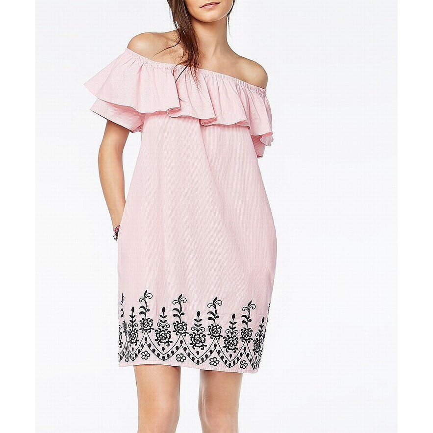 tommy hilfiger off the shoulder dress