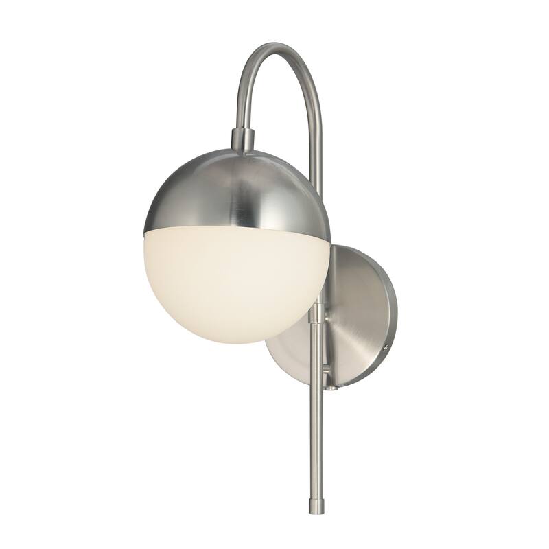 Justice Design Group EVOLV Fusion Ion 1-light Wall Sconce w/ Opal Glass Shade - Brushed Nickel