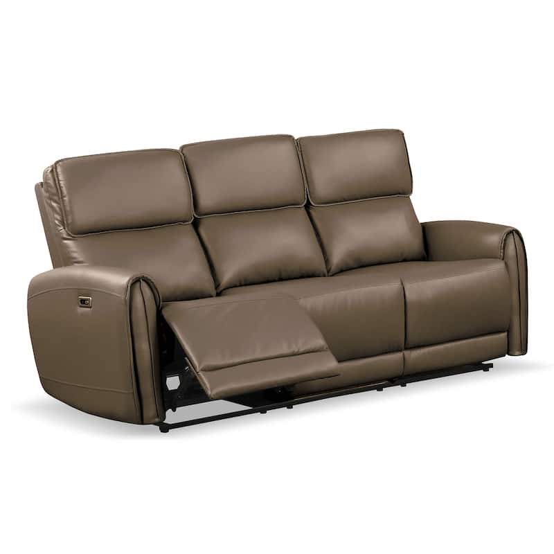 Furniture of America Elente Modern 3-Piece Faux Leather Power Recline Sofa Set with USB Ports