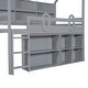preview thumbnail 8 of 6, Grey Twin Size House Loft Bed with Multiple Storage Shelves