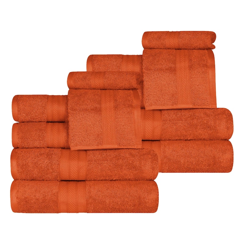 Superior Atlas Cotton Plush Absorbent Heavyweight 12 Piece Towel Set