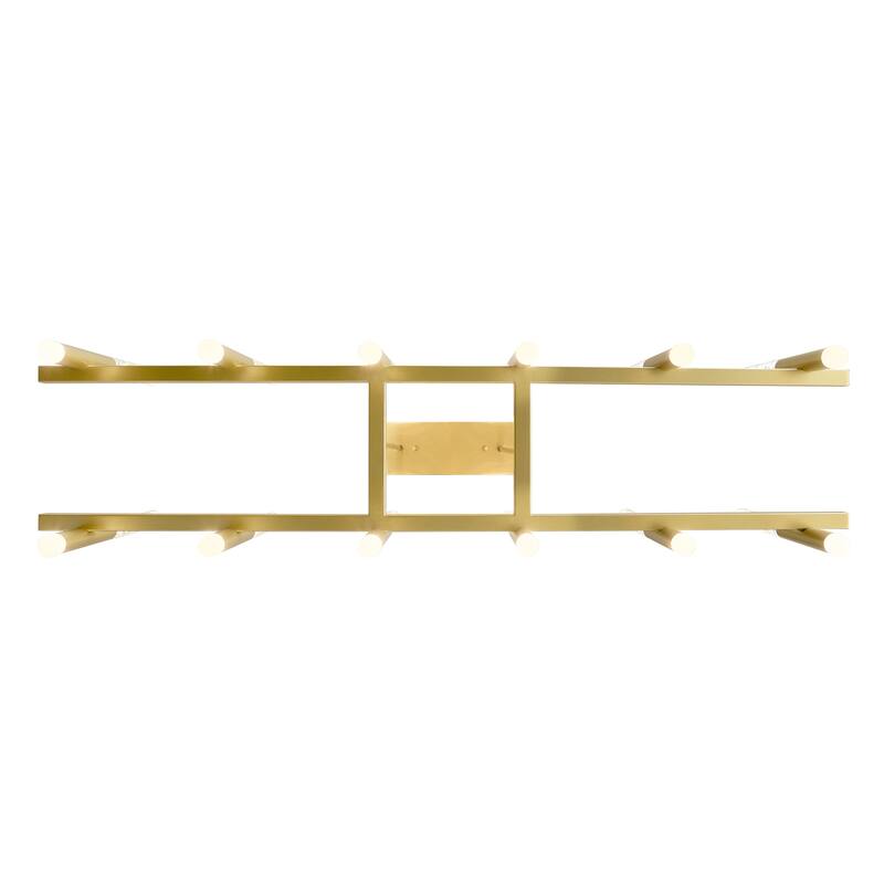 Dragonswatch Integrated LED 48in 12 Pendant Satin Gold Chandelier - Satin Gold