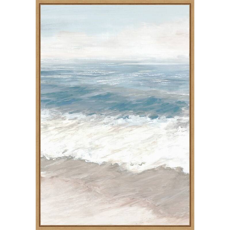 Warm Waves (Beach) by Eva Watts Framed Canvas Art