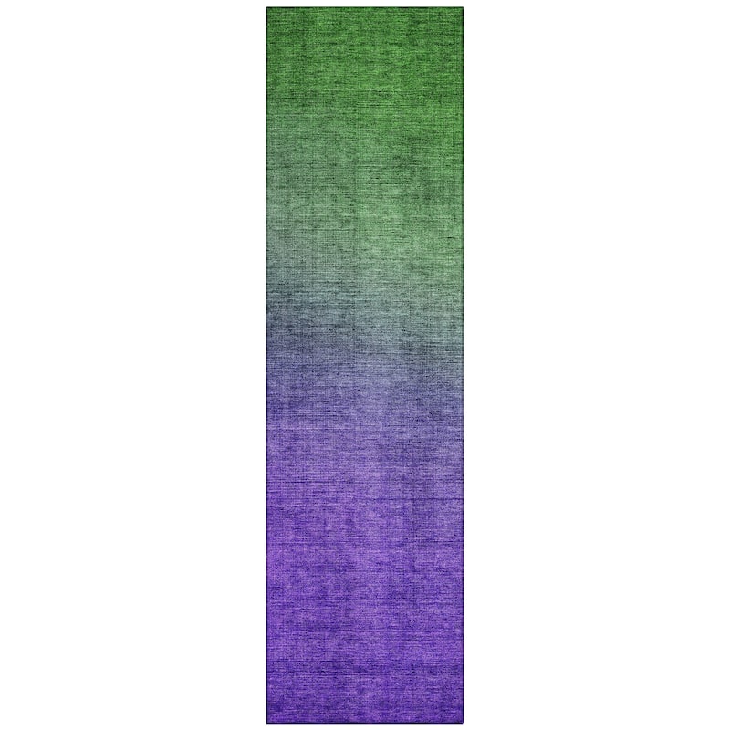 Machine Washable Indoor/ Outdoor Chantille Modern Ombre Rug