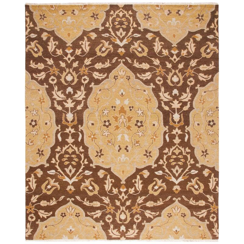 SAFAVIEH Indo Handmade Sumak Joette Flatweave Rug - 8' x 10' - Brown/Gold