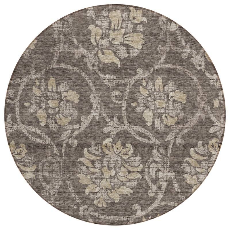 HomeRoots Floral Traditional Rectangle Outdoor Rug