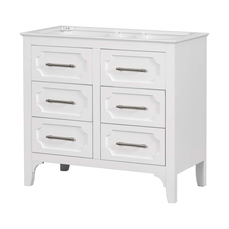 Bathroom Storage Vanity Base with 4 Drawers (NOT INCLUDE SINK)