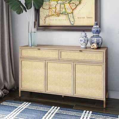 52" Linen Sideboard with Drawers - 52.0 " W x 15.5 " D x 30.5 " H