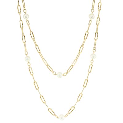 EFFY Gold over Sterling Silver Fresh Water Pearl Necklace - 36 Inch