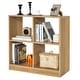preview thumbnail 23 of 29, Costway 4-Cube Bookcase Floor Open Wooden Bookshelf Storage Cabinet - See Details Natural