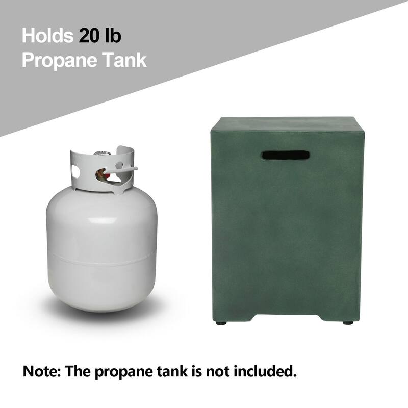 COSIEST Concrete Outdoor Propane Tank Cover Table