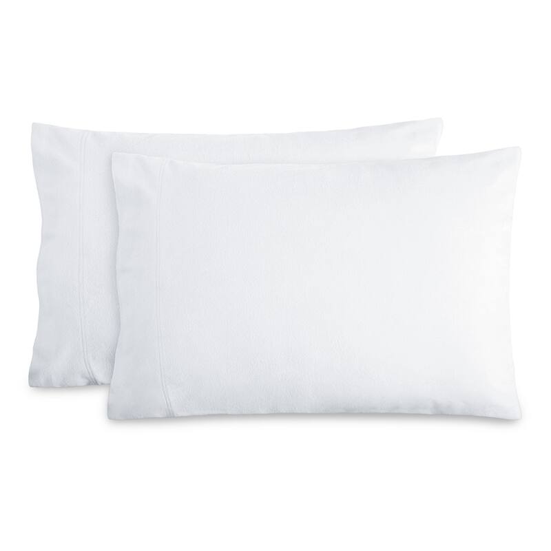 Bare Home Cotton Flannel Pillowcases (Set of 2) - King - White