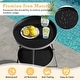 preview thumbnail 15 of 22, 2 Tier Round Patio Small Side Table, Metal Coffee Table for Indoor Outdoor