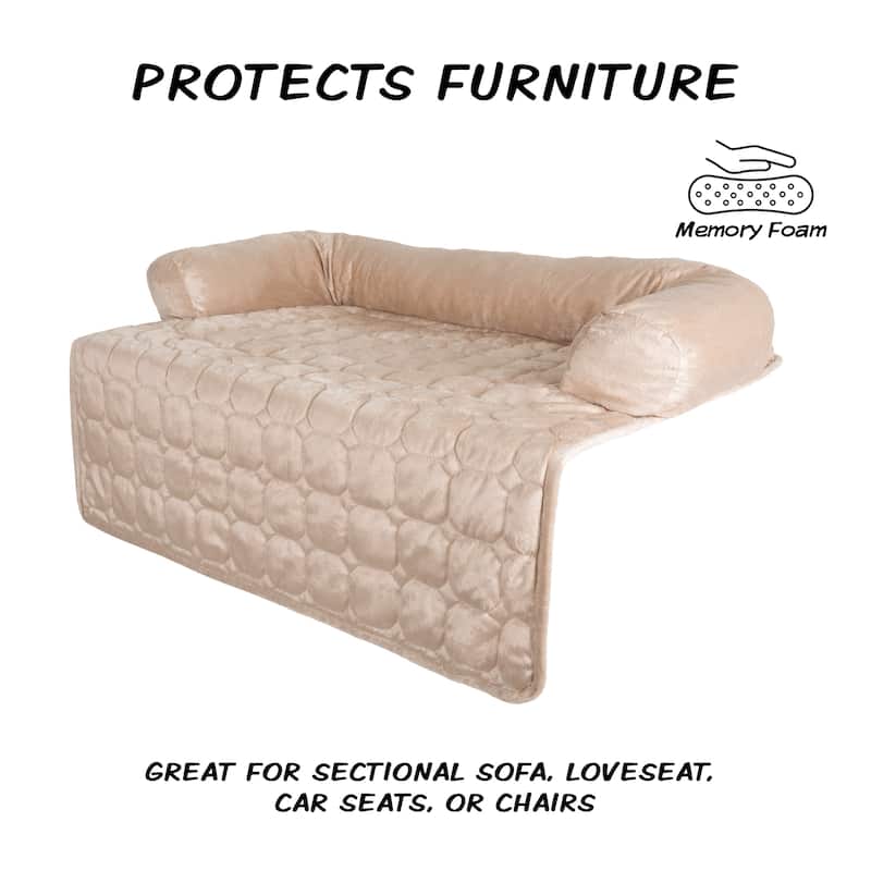 PETMAKER Water-Resistant Pet Couch Cover with Foam Bolster