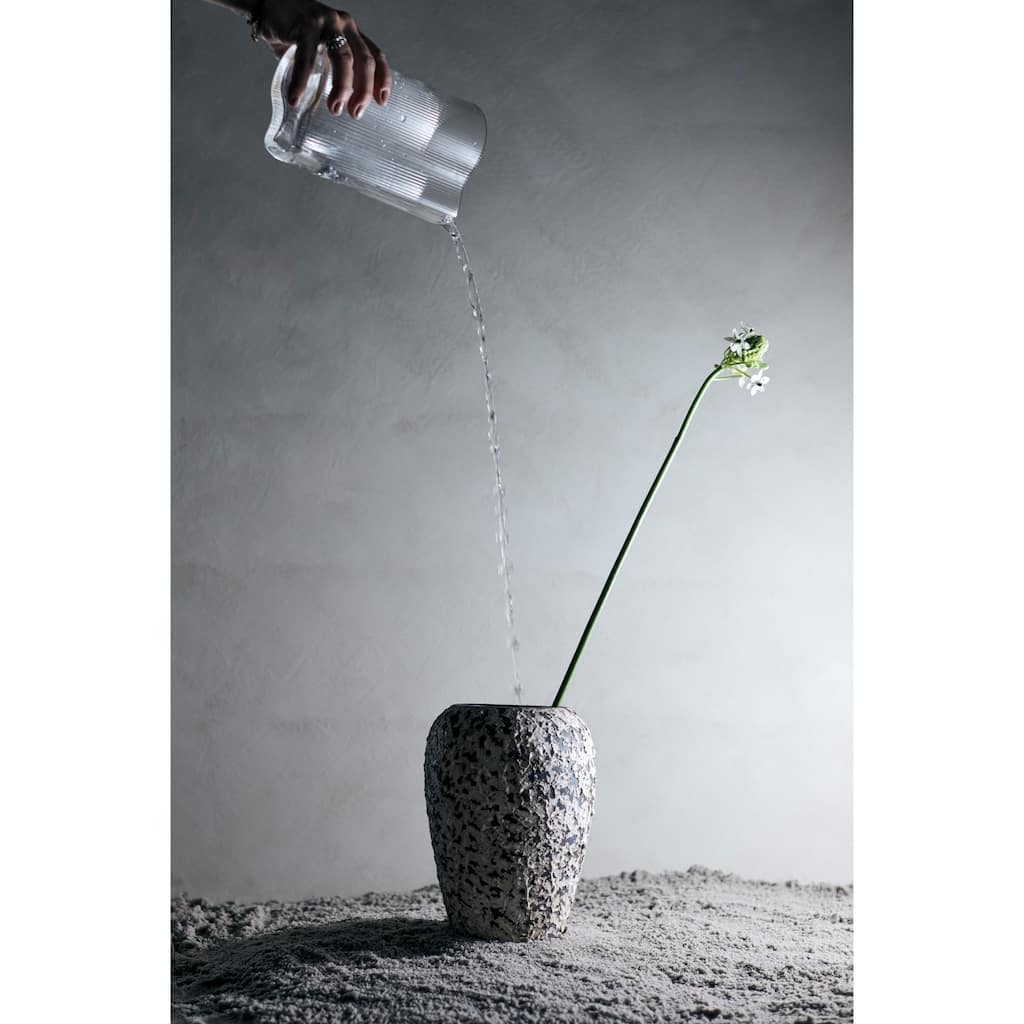 Handmade Standing Urn Vase - 10.5" - White