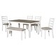 preview thumbnail 9 of 8, 6-Piece Wooden Dining Table Set with Rectangular Table, 4 Chairs & Bench