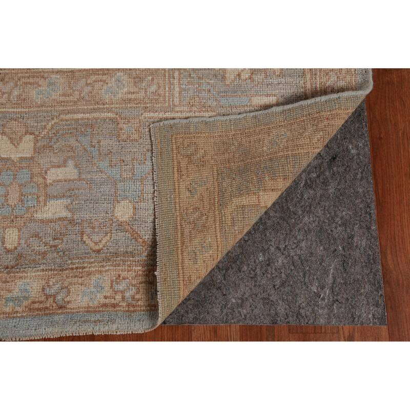 Hand Knotted Oriental 100% Wool Carpet Transitional Medallion Navy Blue & Blues Oushak Area Rug - 13' 11'' X 10' 4''