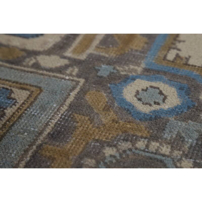 Geometric Tabriz Persian Rug Traditional Oriental Handmade Wool Carpet - 6'10"x 9'4"