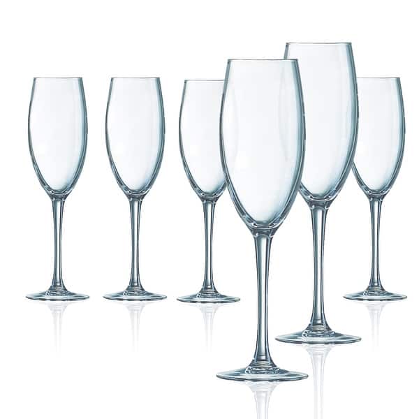 Chef & Sommelier N0028 Grand VIN 8 Ounce Champagne Flute, Set of 6, 8 oz. Clear