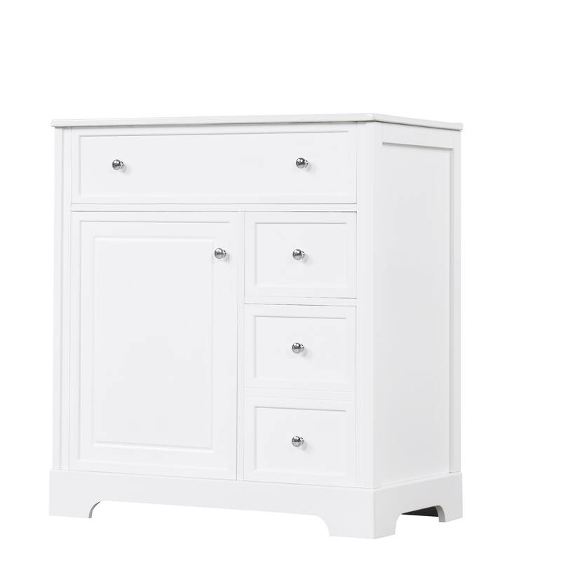 Bathroom Vanity Cabinet with Sink Top,Door and Two Drawers
