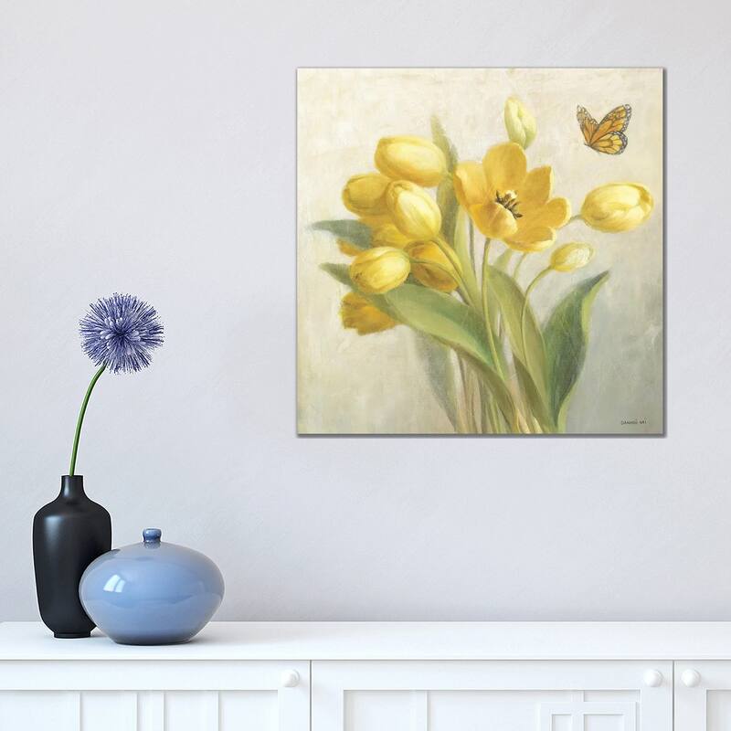 iCanvas "Yellow French Tulips" by Danhui Nai Canvas Print - 18x18x1.5