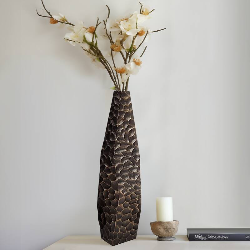 Aluminum Metal Balaz Asymmetrical Sculpted Vase