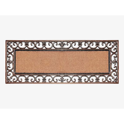 A1HC Rubber Coir Myla Welcome Entry Double Doormat 18"x48"