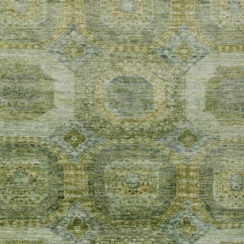 HomeRoots Medallion Transitional Rectangle Outdoor Rug