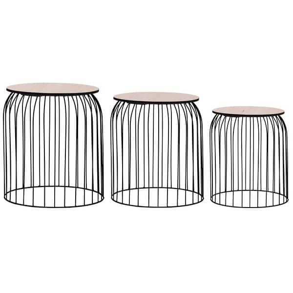 slide 2 of 5, vidaXL Coffee Tables 3 pcs Black