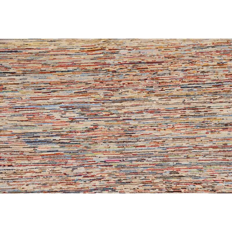 Contemporary Gabbeh Kashkoli Wool Area Rug Hand-knotted Bedroom Carpet - 5'3" x 7'7"