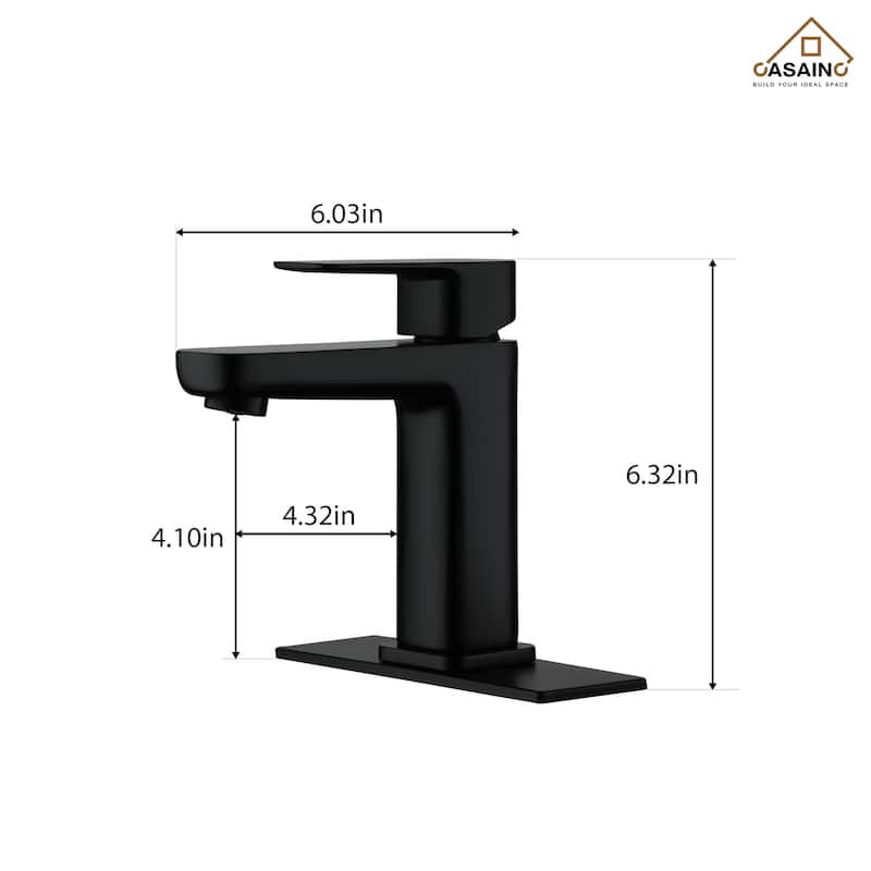 Single Handle Single Hole Vanity Sink Bathroom Faucet
