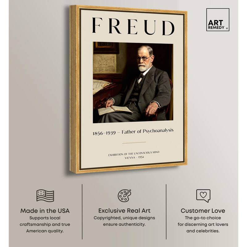 Father of Psychoanalysis Art Canvas by Art Remedy