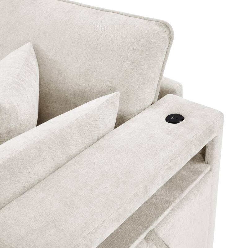 Large Modular Sectional Sofa for Living Room, U-Shaped & L-Shaped Sleeper Sofa Bed with Ottoman & USB Ports